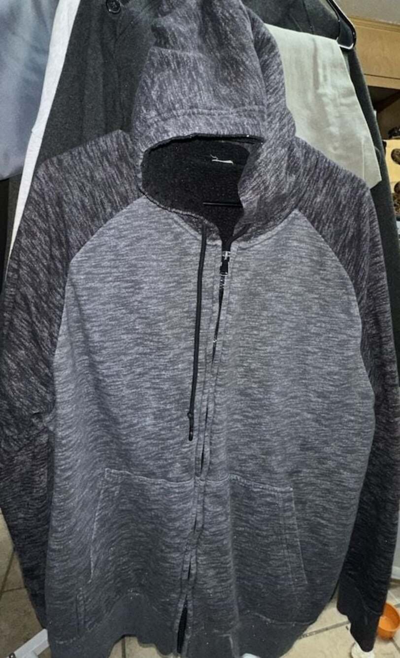 Old Navy Men's Performance Raglan Full-Zip Hoodie, Two-Tone Gray